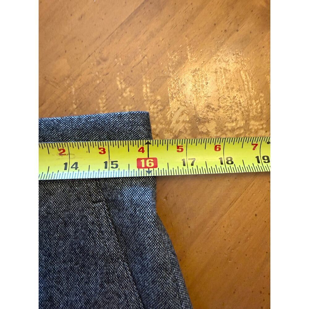 Max Mara Wool Cashmere Tailored Straight Leg Tweed Pants Gray Size 10 - Picture 8 of 9